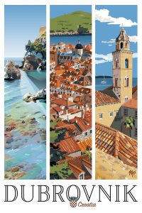 Dubrovnik Travel Poster by Matt Hood