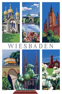 Wiesbaden Travel Poster by Matt Hood