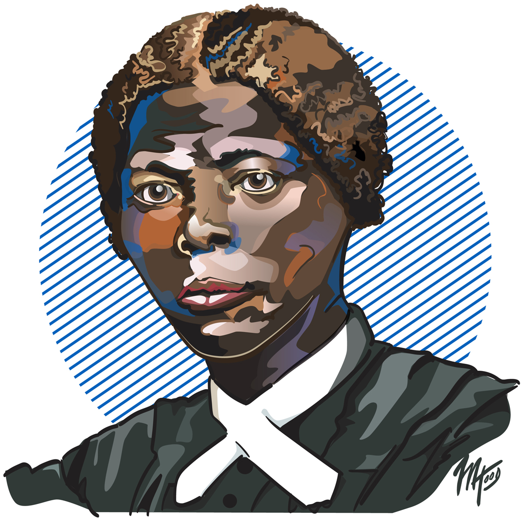 Portrait of Harriet Tubman by Matt Hood, Graphics Without Borders