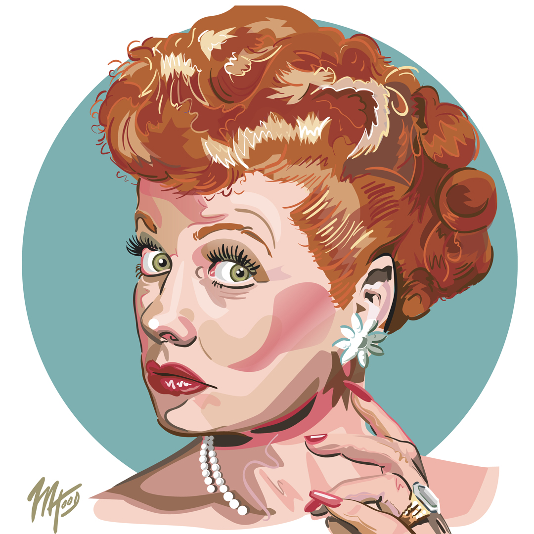 Portrait of Lucille Ball by Matt Hood, Graphics Without Borders