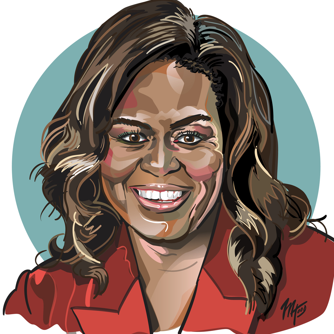 Portrait of Michelle Obama by Matt Hood, Graphics Without Borders