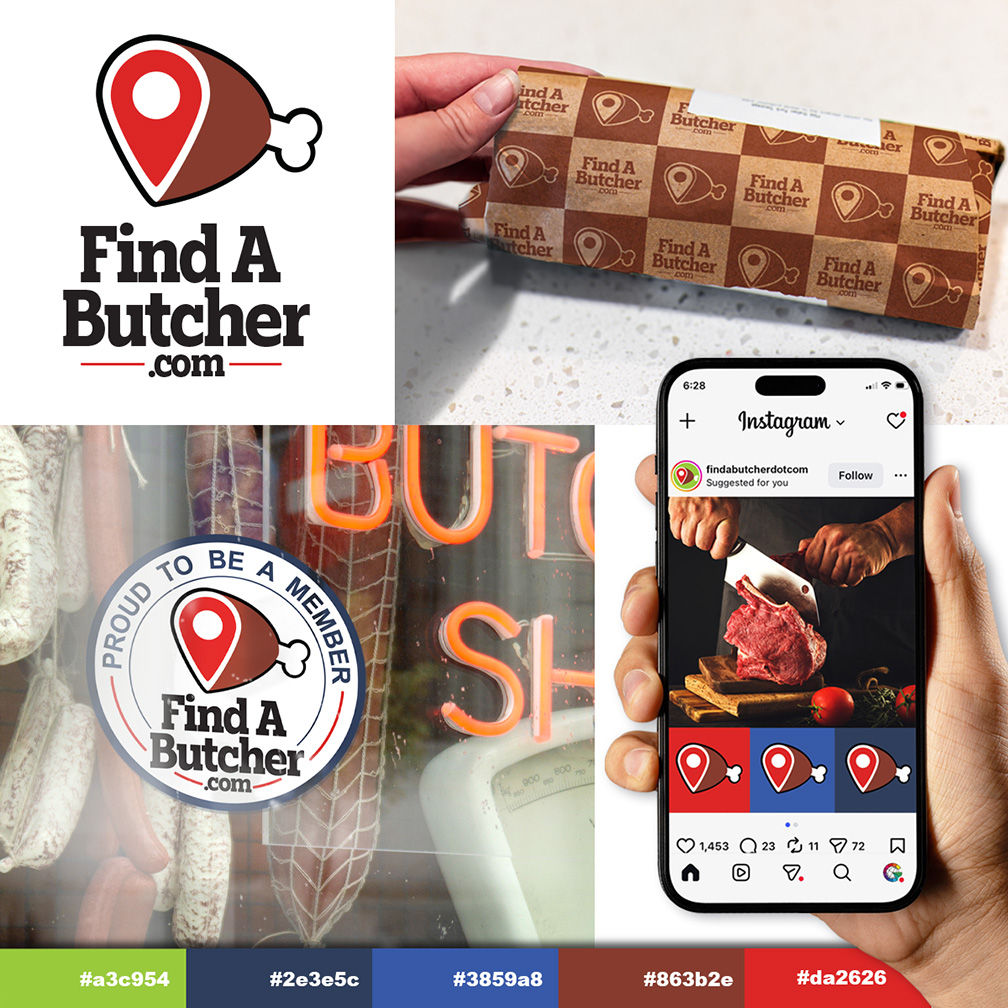 Find a Butcher branding examples with logo by Graphics Without Borders